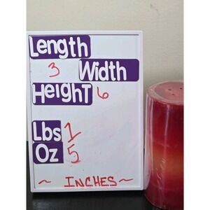 Pier 1 Imports 3 x6 Candy Apple Bi-Color Pillar Candle. NWT 70 Hour Burn Average